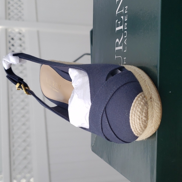 New Ralph Lauren blue wedges size 8 - Picture 3 of 9